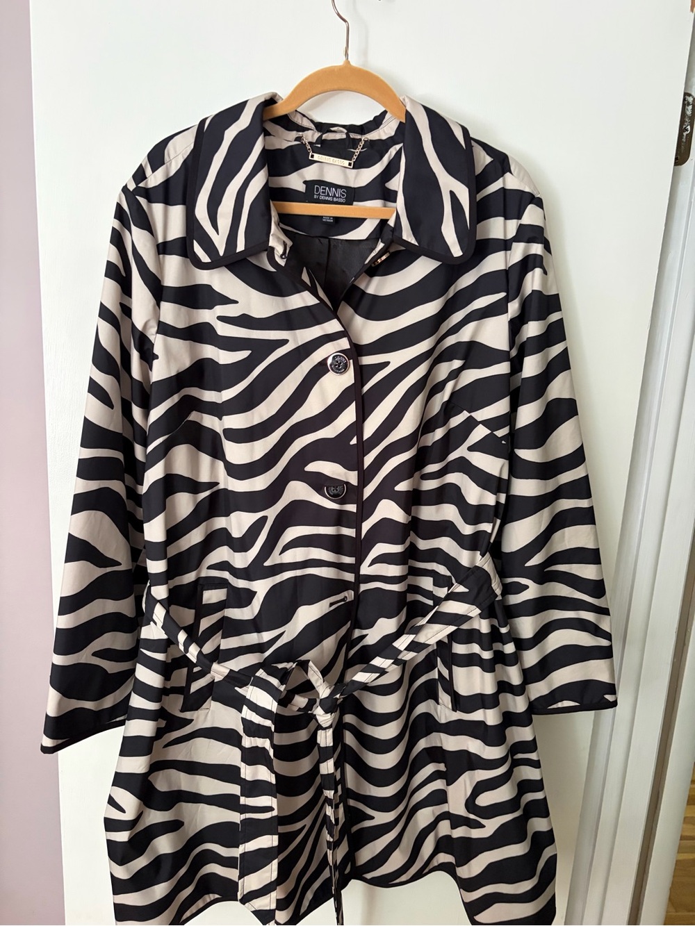 Dennis Basso water resistant trench jacket